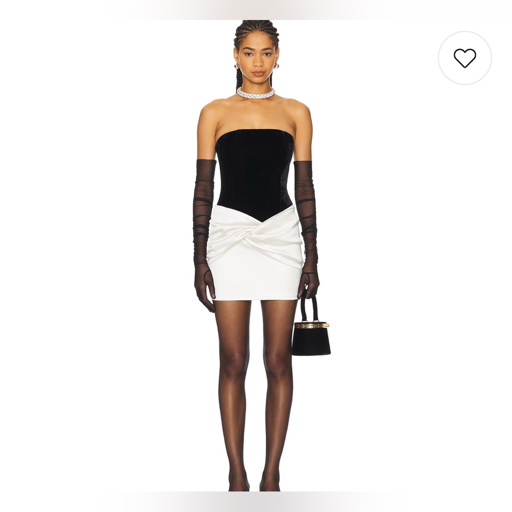NBD/REVOLVE - The Roxanne Mini Dress in Black & White.